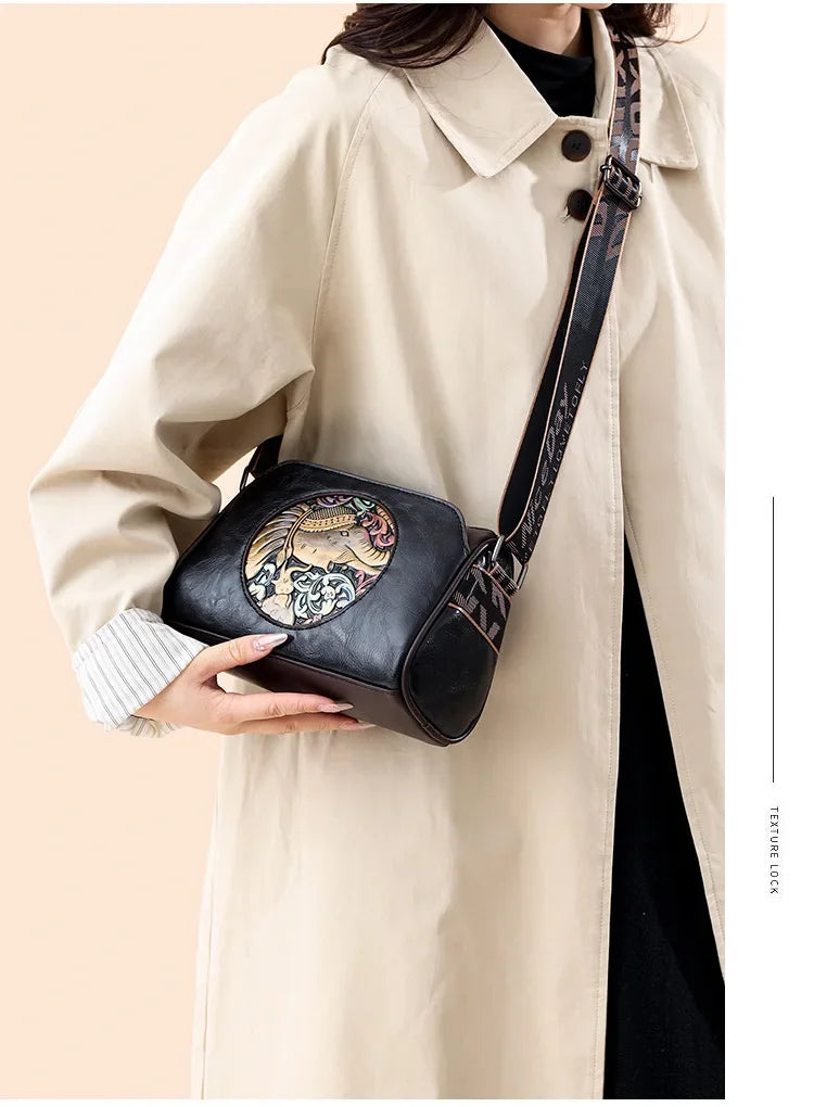Women Crossbody Bag for Women Elephant Bags Fashion Print High Quality Leather Shoulder Bag Messenger Bags Sac a Main