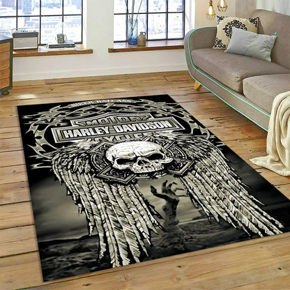 27 Style Harley-y Motorcycle Logo Rug Carpet for Living Room Bedroom Home Decor,floor Mat Non-slip for Sofa Doormat Gift kids