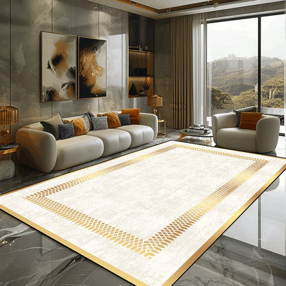 Golden Marble Carpet Luxury Bedroom Decoration Large Area Rugs Sofa Side Carpets for Living Room Soft Non-slip Lounge Floor Mat