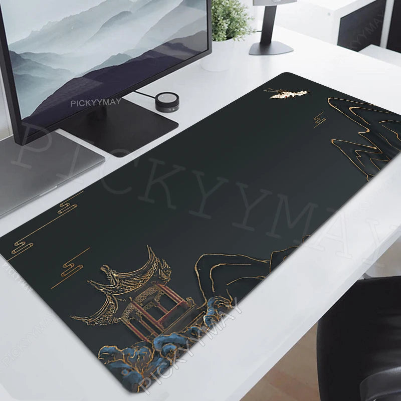 Mouse Pads Chinese Style Art Table Mats Computer Mousepad Company Big Desk Pad 120x55cm Large Gamer Mousepads Mouse Mat