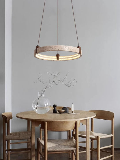 Artistic High-End Natural White Stone Dimming Function Wood Decoration Dining Room Living Room Exhibition Hall LED Modern