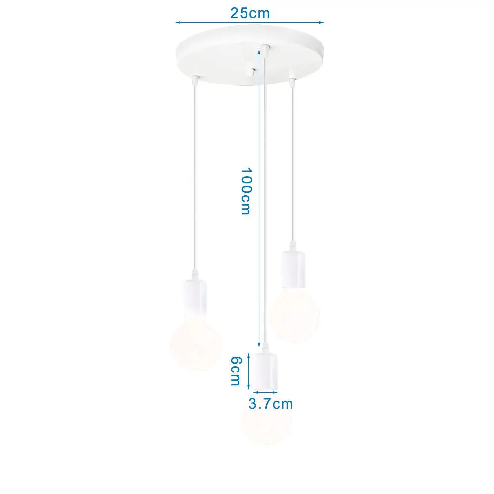 3 Heads Vintage Pendant Lights Wood Hanging Lamp Chandelier Industrial for Loft Dinning Living Room Kitchen Lighting Fixture LED