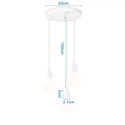 3 Heads Vintage Pendant Lights Wood Hanging Lamp Chandelier Industrial for Loft Dinning Living Room Kitchen Lighting Fixture LED