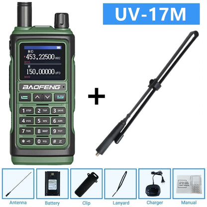 Baofeng 10W Ham Radio Uv-17R Long Range Walkie Talkie 999Ch Wireless Copy Air Band Type-C Emergency Tool For Enthusiasts