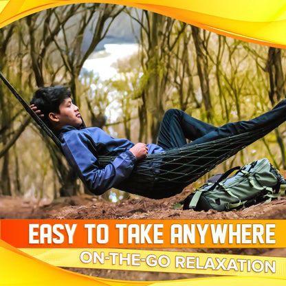 Nylon Mesh Hammock Single Person Hanging Sleeping Bed Swing Outdoor Camping Essentials Hammocks For Outside