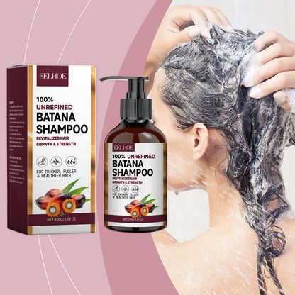 EELHOE Natural Batana Oil Deep Moisturizing Smooth Thick Hair Growth Shampoo and Conditioner for Damaged Hair Keratin Treatment
