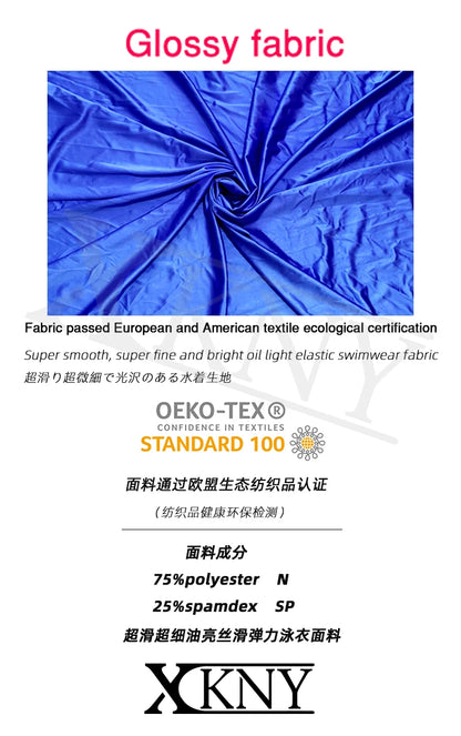 AMORESY satin Glossy Tights Long sleeved color blocked tight jumpsuit XClocKNYoung series Hot Spring Sports Yoga Tights