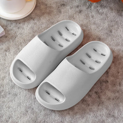 Men's Bathroom Bathing Slippers Women's New Summer Indoor Home Eva Anti-Slip Anti-Odor Couple Shower Leakage Quick-Drying Slippers for Women