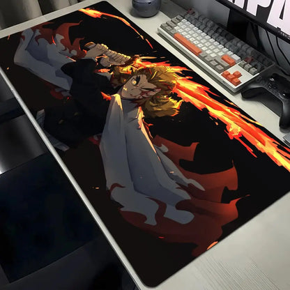 Computer Table Mat Keyboard Desk Pads Anime Mouse Pad K_Kimetsu No Yaibas Mausepad 900x400 Rubber Mouse Mats Demon Slayers Xxl