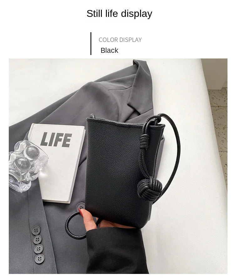 Women Leather Small Crossbody Bag Designer Cell Phone Bag Lightweight Fashion Shoulder Bag Ladies Travel Purse