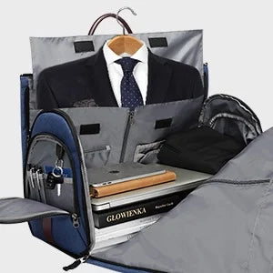 Portable clothing luggage bag, convertible business travel suit handbag, with shoulder strap / weekend daily travel bag
