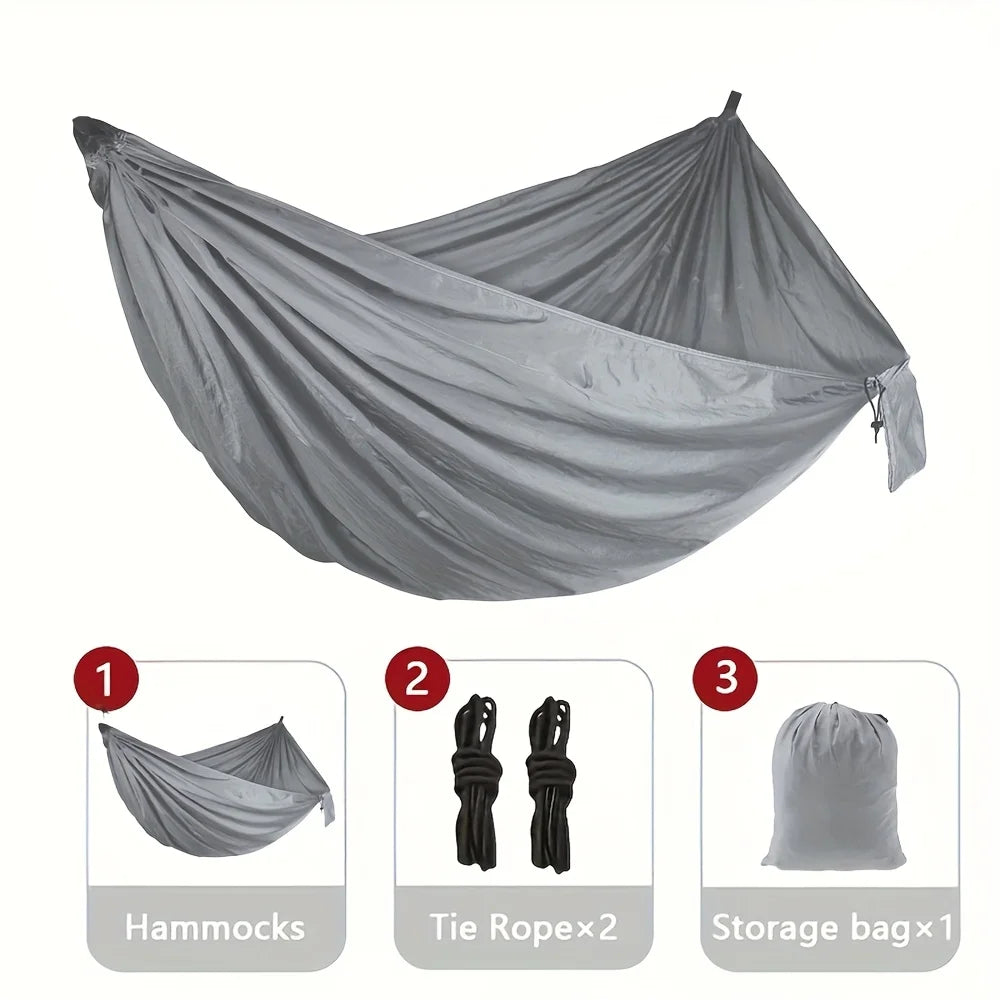 1Set Hammock with Straps and Storage Bag Suitable for Beach Picnics, Hiking,Lightweight and Durable Outdoor Lounge Chairs,Swings