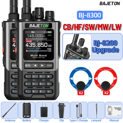 BAJETON BJ-8300 10W Ham Radio HF SSB CB Walkie Talkie AM USB LSB CW Bluetooth Phone Programming Portable Shortwave Two Way Radio