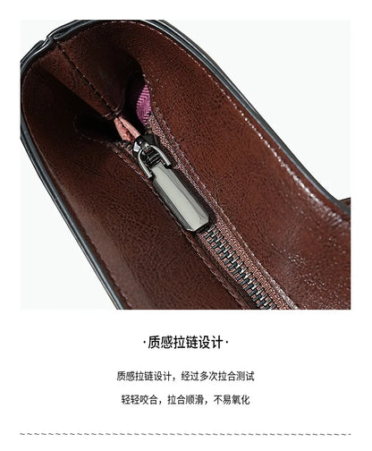 Luxury Women Leather Tote Bag Top Layer Cowhide Large Capacity Fashionable Handbag Brand Designer Shoulder Bag 2025 New Handbag