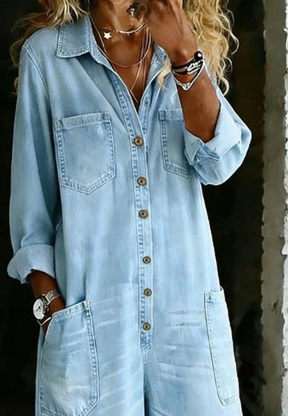 Jumpsuits Women Denim One Piece Full Sleeve Overalls Long Wide Leg Casual Loose Rompers Y2k Streetwear Jumpsuit Work 2026