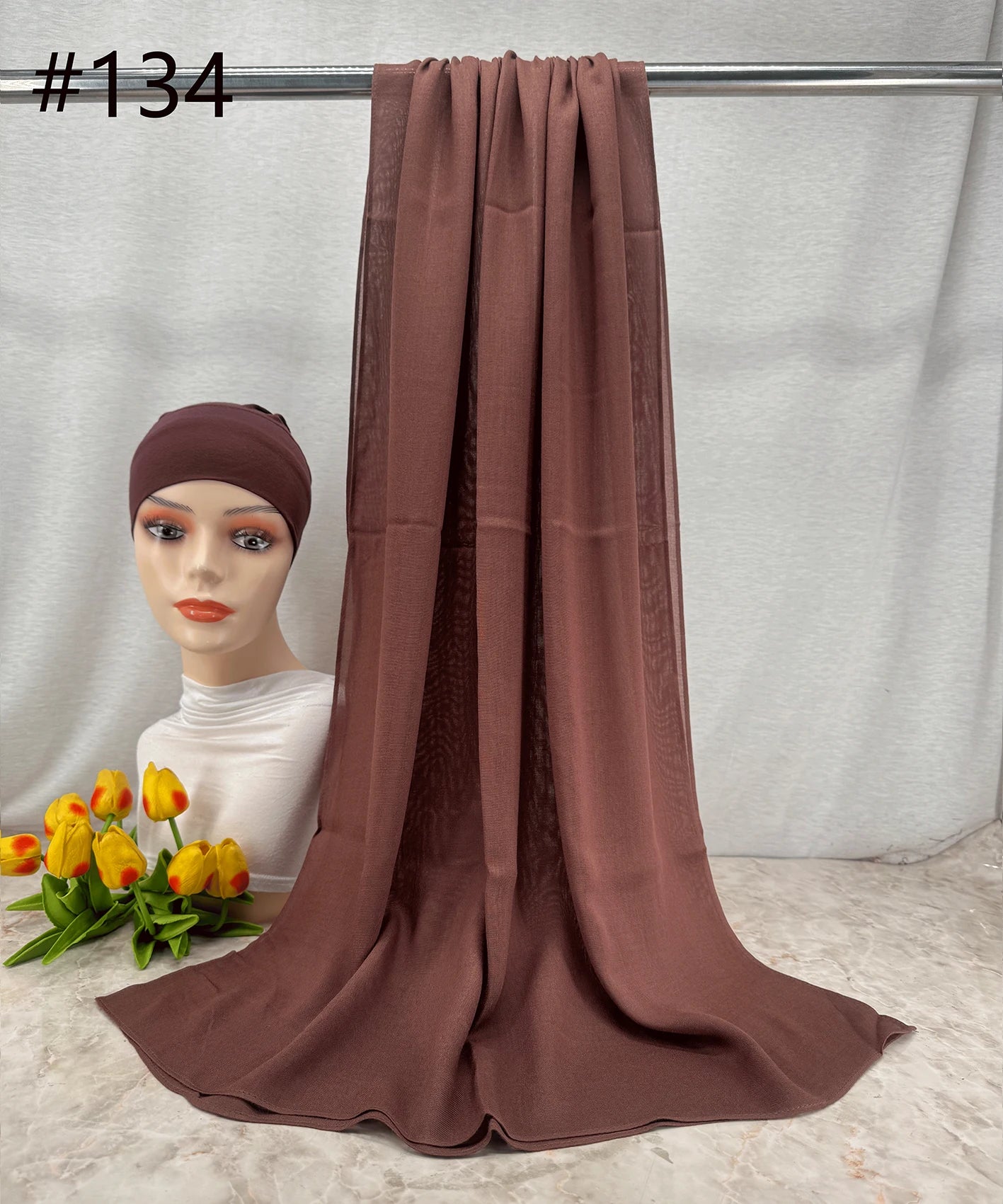 110colors Modal Hijab with Modal Undercap Set Basic Stretchy Pullover Headscarf Thin Breathable Sunscreen Head Wrap Hijabs Scarf