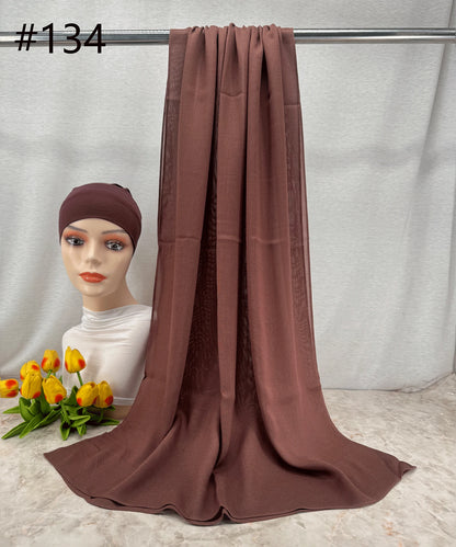 110colors Modal Hijab with Modal Undercap Set Basic Stretchy Pullover Headscarf Thin Breathable Sunscreen Head Wrap Hijabs Scarf