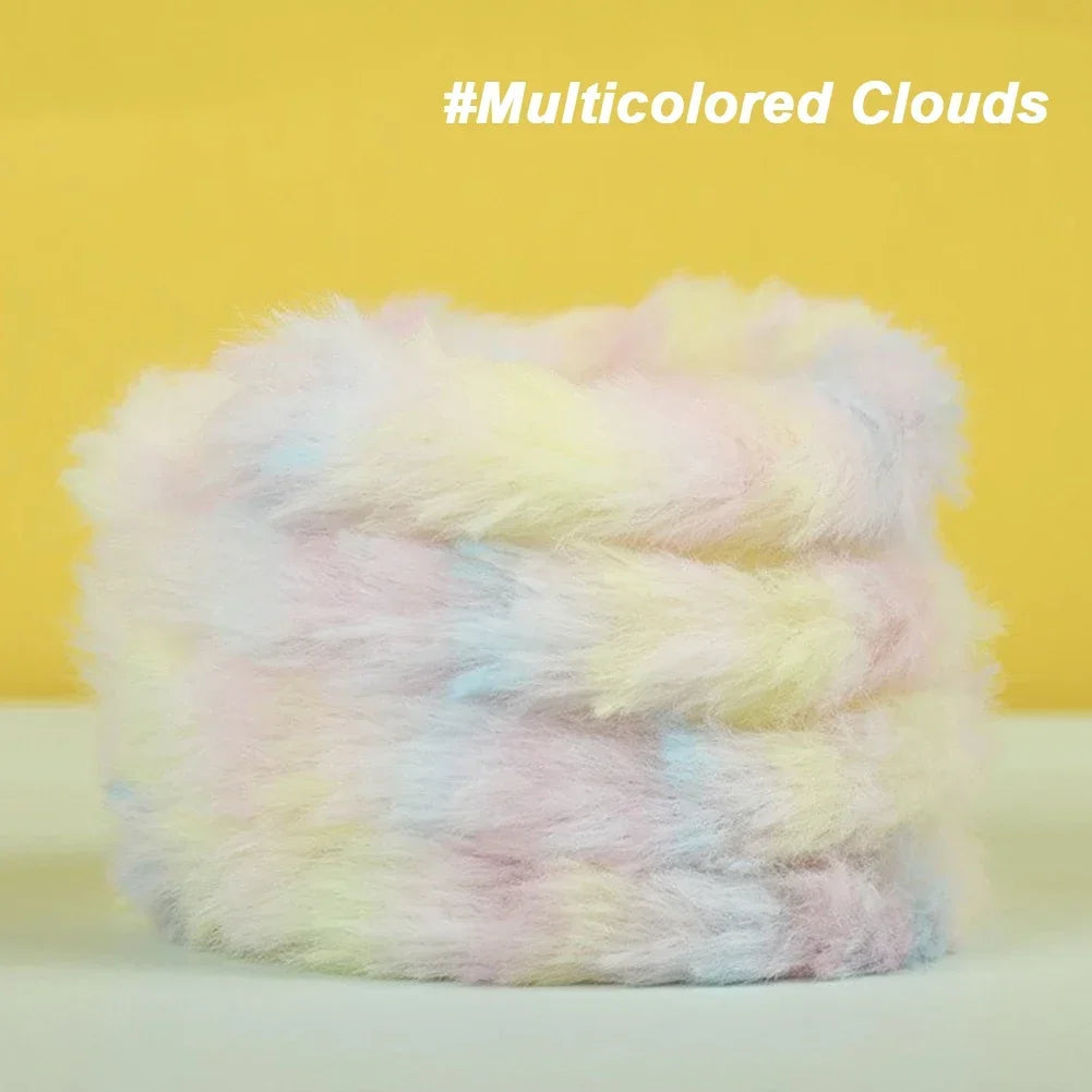 1m Plush Rabbit Hair Twisting Rod Color Fur Ribbon Tapes Rod DIY Gift Plush Twist Wire Stick Dog Toy Handmade Sewing Accessories