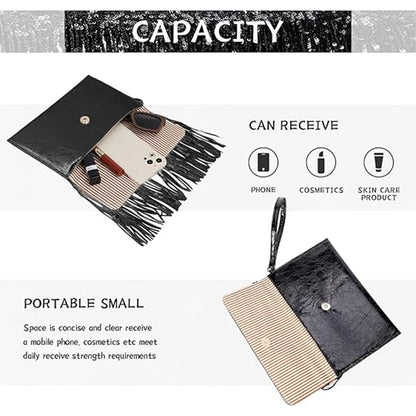 Design Luxury Handbags Silver Sequin Rhinestone Tassel Women Small Wallets Bags Chain Elegant Ladies Party Evening Clutch Purse