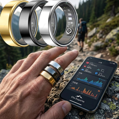 2026 New Smart Ring Heart Rate Blood Pressure Sleep Monitoring Motion Tracking IP68 Waterproof Men Women Smart Ring Holiday Gift