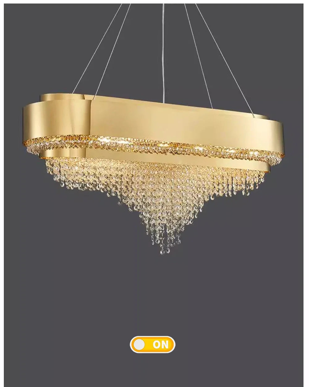 Luxury Crystal LED Hanging Chandeliers Italian Design Modern Pendant Lights Living Dining Room Home Restaurant Lighting Fixtures