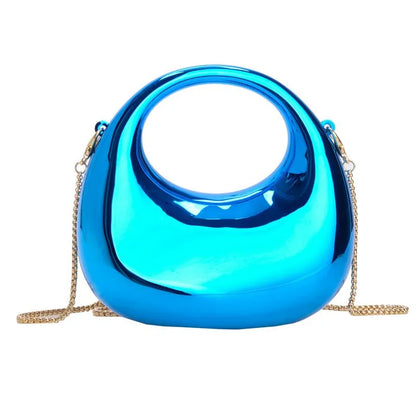 Luxury Designer Evening Clutch Clear Acrylic Women Handbags Fashion Shoulder Bag Half Moon Wedding Purses Party Tote Ladies