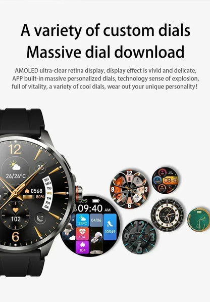 H99 Smart Watch Android Watches Amoled Smartwatch With 190° Rotary Camera Google Play Store 1.95 inch Amoled Screen