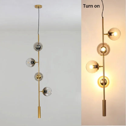 Northern Europe Dining Room Chandeliers Designer One Character Long Strip Pendant Lamp Decoration Maison LED Lights