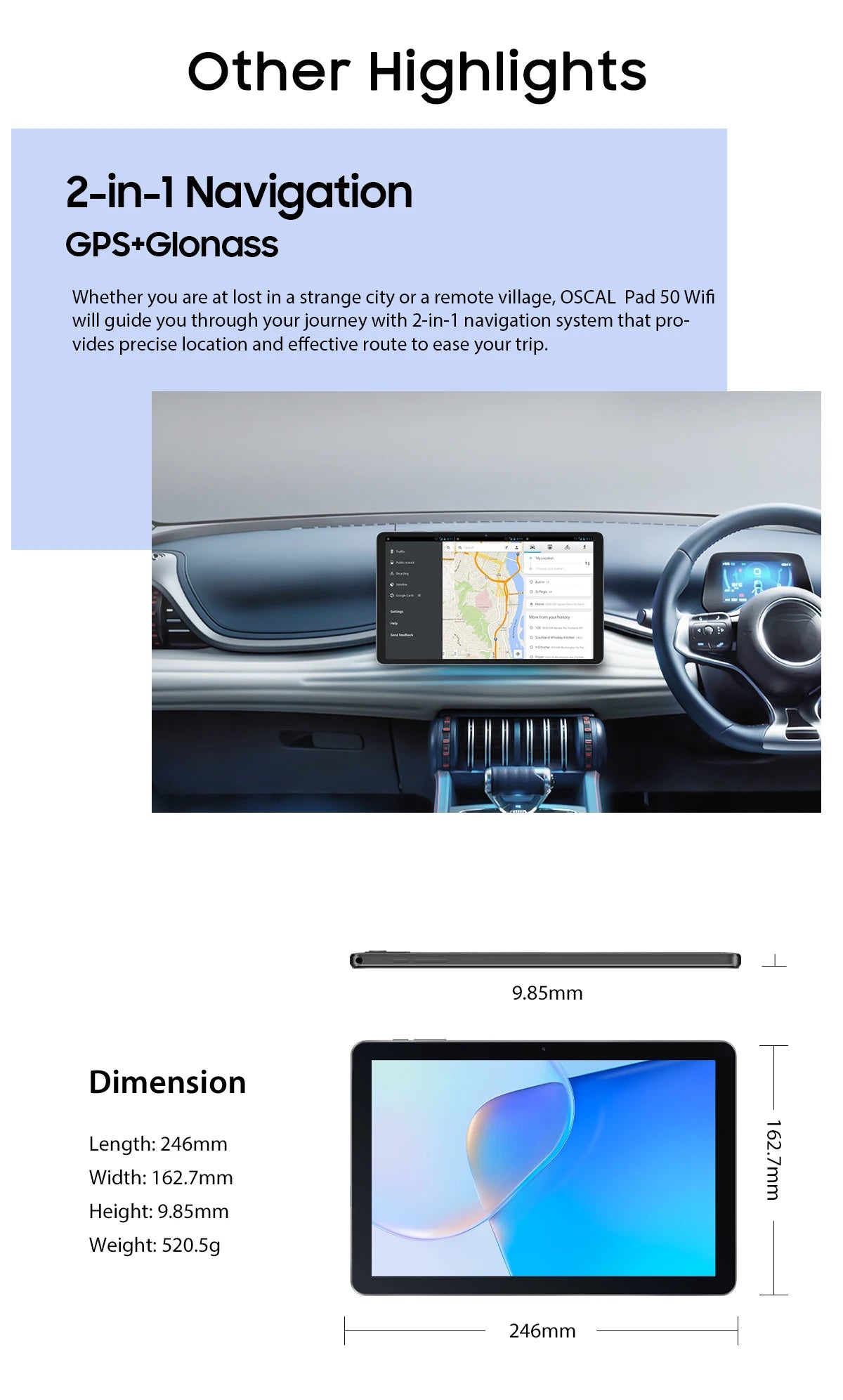 Blackview Oscal Pad 50 WIFI Tablet PC 10.1 Inch 6GB(2+4)RAM 64GB ROM Wi-fi 6 5100mAh 5000mAh Tablet PC Android 13 Tablet Android