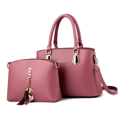 Fashionable women's handbag set, simple shoulder bag, suitable for professional commuting and street photography, versatile