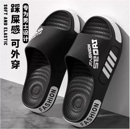 Big Size 36-47 Men Slippers Summer Flat Sole Home Slippers For Women Man Open Toe Trend Slides Couple Light Beach Shoes Sandals