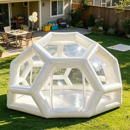 Starry Sky Soccer Airtight Inflatable Bubble House, Clear PVC Football Dome for Stargazing Party Event Photo Booth Decor