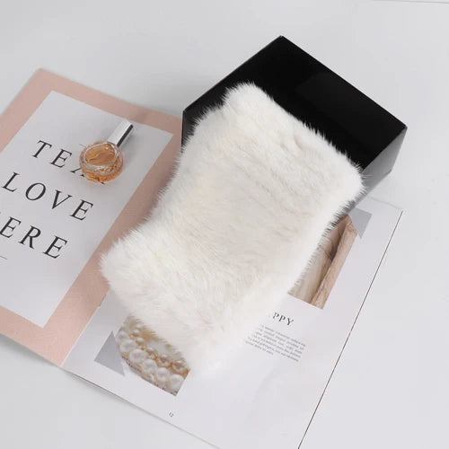 Winter Outdoor Female Knitted Real Mink Fur Ring Scarf Women Warm Good Elastic Genuine Mink Fur Wrap Scarves Lady Fur Headbands