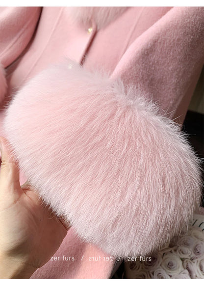 Real Fox Fur Collar Women Natural Fur Scarf And Cuff Set Luxury Women Coat Jacket Fur Shawl Neck Warm Scarves Fashion Fur Shawl
