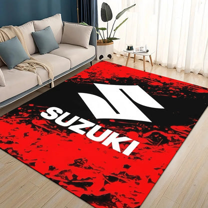Suzuki Motorcycle Large Area Rug Carpet for Home Living Room Kids Bedroom Sofa Doormat Decor Non-slip Floor Mat Home Decoration
