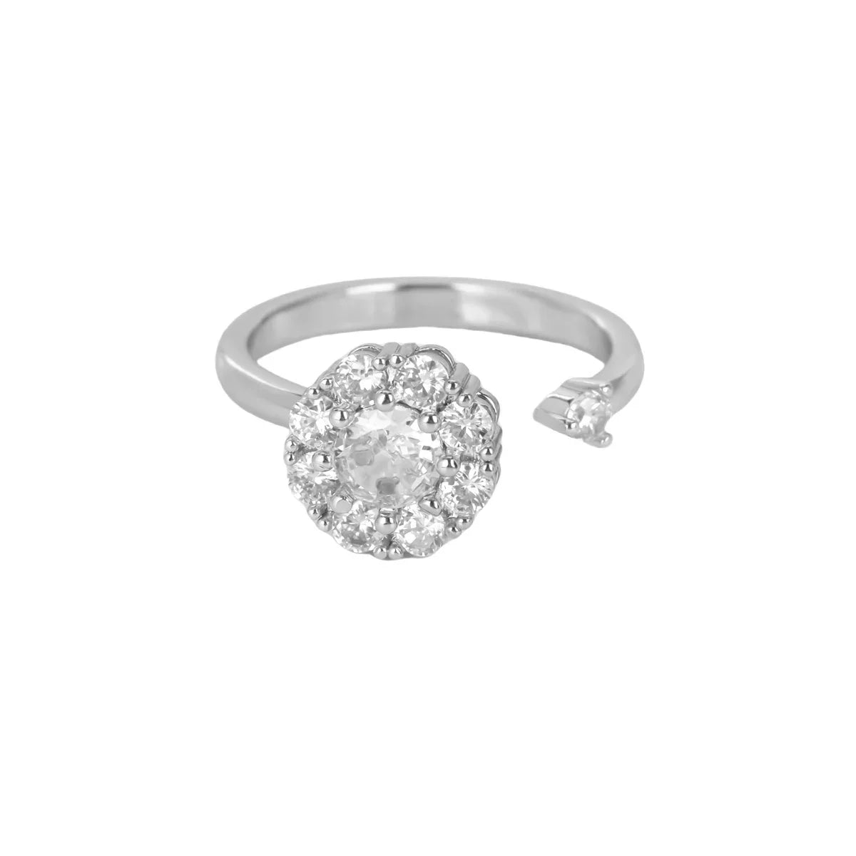 Anti Stress Anxiety Fidget Rings for Women Stainless Steel Sunflower Sun Star Spinner Ring Christmas Jewelry Gifts Dropshipping