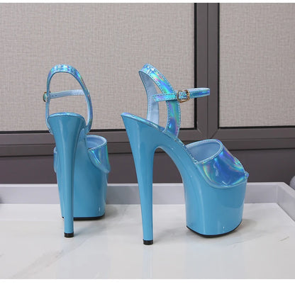 Platform Shoes for Women 2023 Designer Luxury Strip Pole Dance Heels Dance Shoes Red Pink Sandals Women Summer Elegant 20cm High