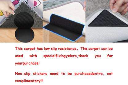 VIKAMA Antique Living Room Loop Pile Carpet Dirty Resistant Living Room Sofa Coffee Table Bedroom Bedside Rugs Home Decoration