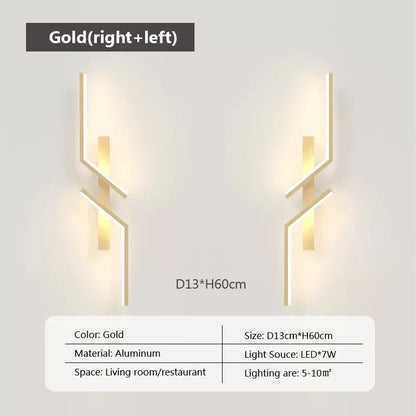 LED Wall Light Modern Minimalist Strip Lighting for Bedroom Bedside Living Room TV Backlight Sofa Decor Wall Sconce Ambient Lamp