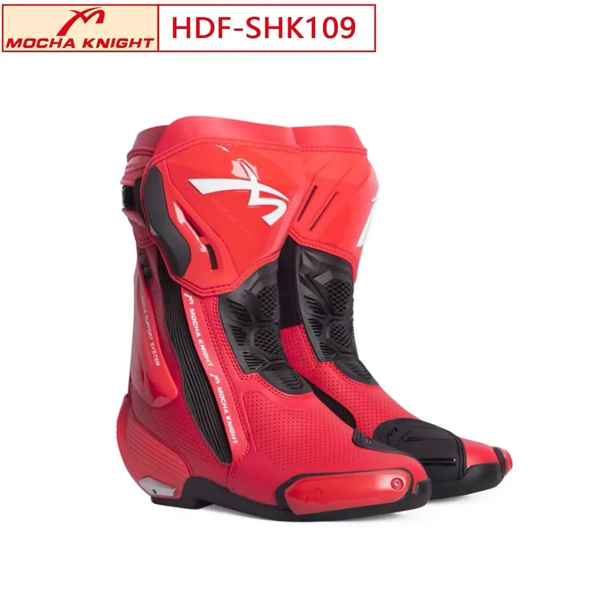 MOCHA SH109 Motorcycle Racing Boots Perforated Summer Breathable Professional Motocross BOTAS Knight Riding Boots CE Certified