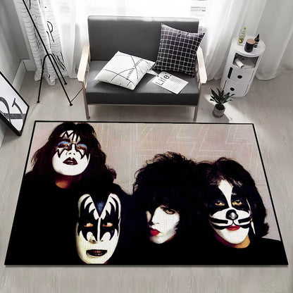 Rock Band Kiss Band Door Mat Welcome Entrance Balcony Bathroom Floor Non-slip Rug Bedroom Carpet Home Decoration
