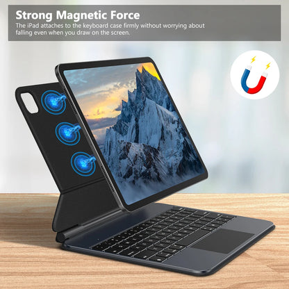 GOOJODOQ Magic Keyboard Case for iPad Pro 11 M4 iPad Air 4/5/6 Smart Pogo Pin PD18W Pass Through Charging Smart Gesture Trackpad