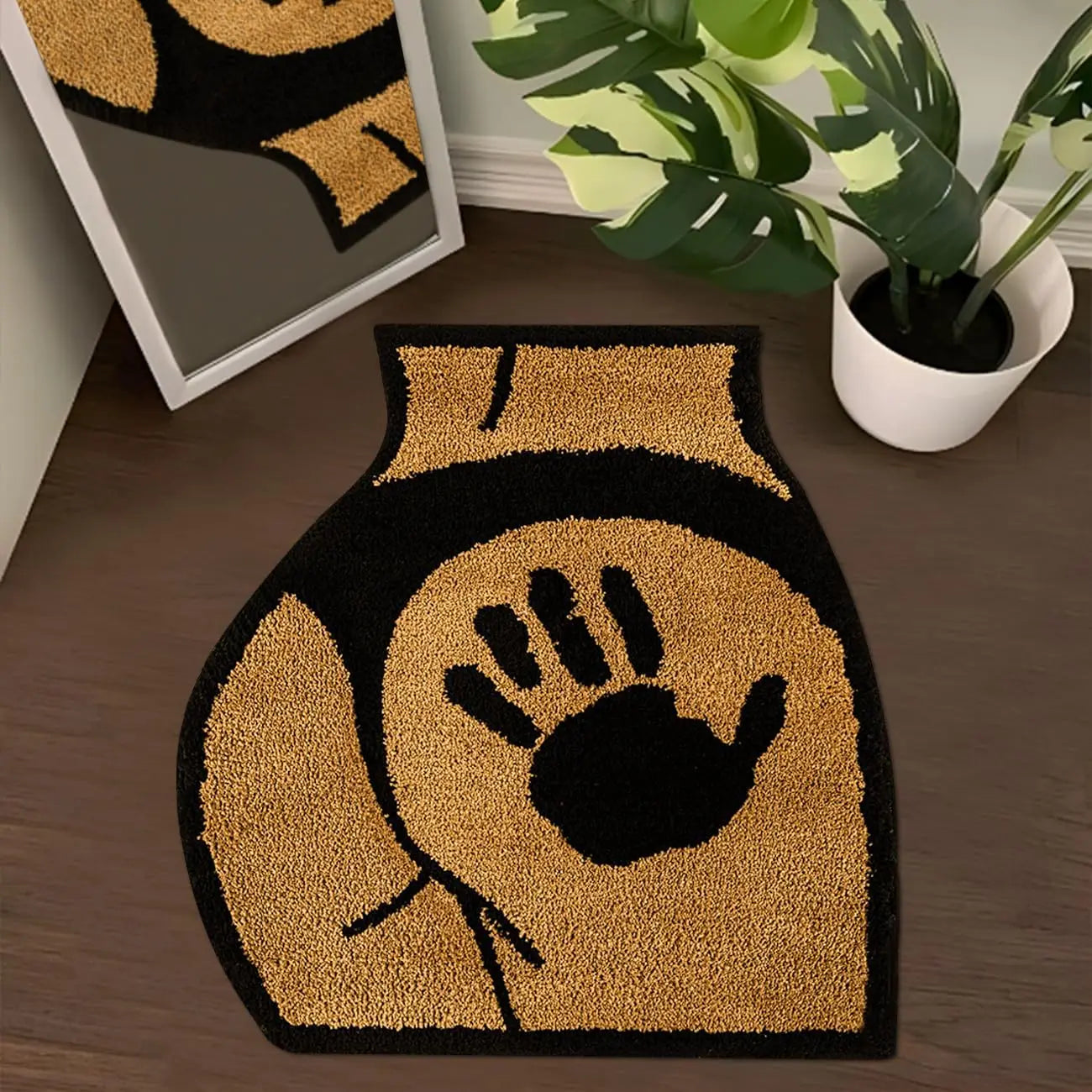 VIKAMA Creative Bathroom Rug, Absorbent and Non-slip Shower Bathtub Mat, Soft Bedroom Bedside Carpet, Home Decoration