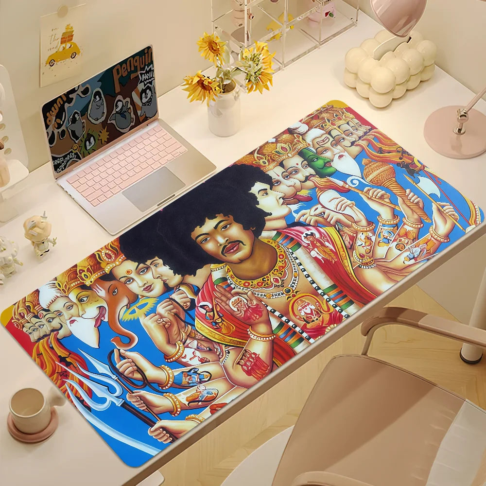 Singer J-JIMI HENDRIX THE Last Experience Mouse Pad Large Desk Mat Keyboard Ergonomic Office Rubber Game PC Non-slip Anti-fray H