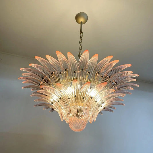 Modern Vintage French Glass Living Room Chandelier Designer Bedroom Mid-Century Style Duplex-Style Dining RoomLarge Villa Lights