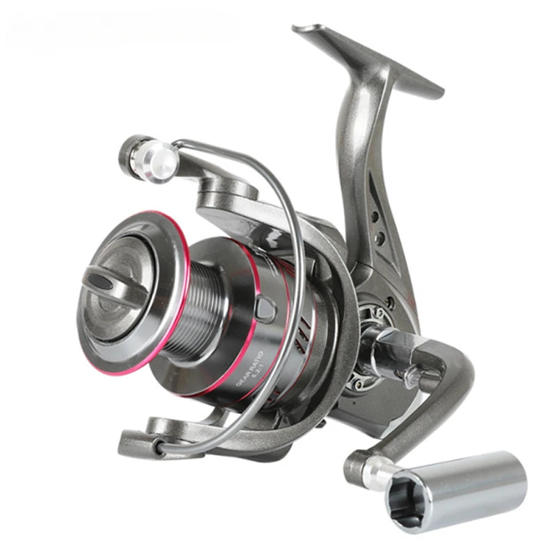 1000-7000 Series Metal Wire Cup 5.2:1 Gear Ratio, 26LB Max Drag, Spinning Fishing Reel, For Freshwater Saltwater Carp Fishing