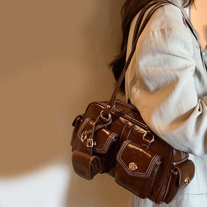 Luxury Boston Bags New Handbags For Women Trendy Commuting Versatile Handbag With Pendents Shoulder Crossbody Pillow Bags