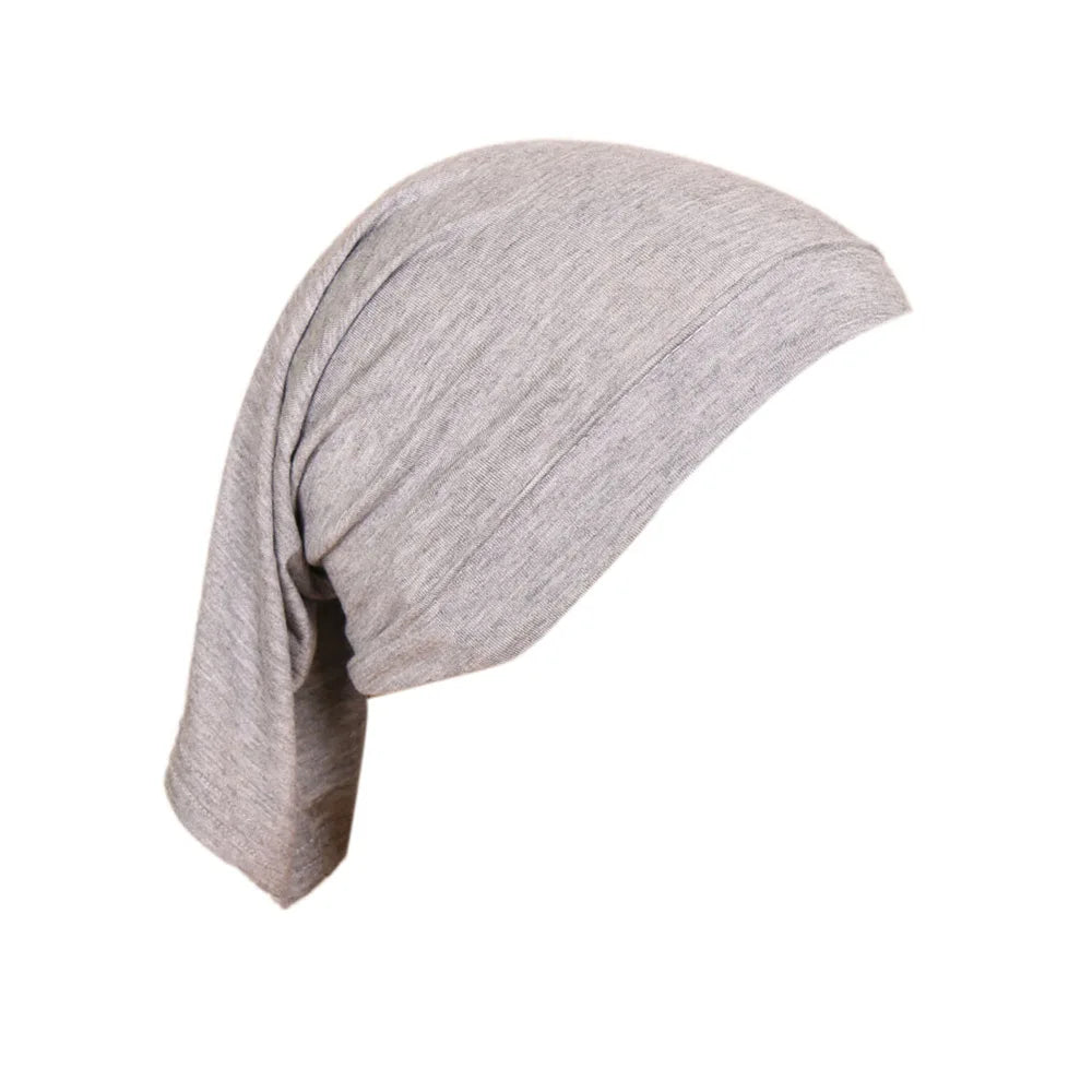 BOHOWAII Muslim Inner Under Hijab Cap Ramadan African Hat Malaysian Modal Cotton Instant Bonnet Femme Musulman Headband