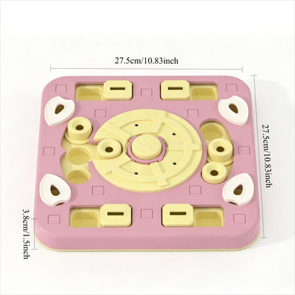 Multi Layer Sliding Pet Puzzle Slow Feeder Tray Snuffle Treat Maze Toy Anti Choke Prevent Bloating Relieve Boredom for Dogs Cats