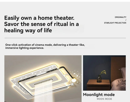 LED Ceiling Light with Spotlights Dimmable Remote Control Modern Living Room Lamp Fandelier Chandelier Smart Lighting
